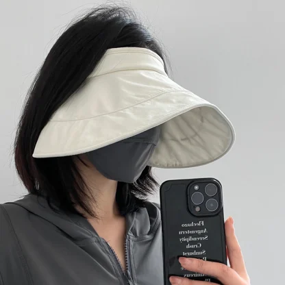 Ultra Wide Brim Visor with Solid Color - Image 4