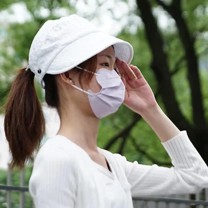 Solid Color Sun Visor with Floral Pattern - Image 7