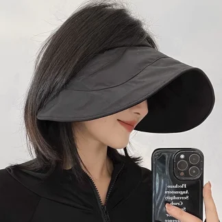 Ultra Wide Brim Visor with Solid Color