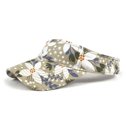 Chic Women's Visor with Floral Design