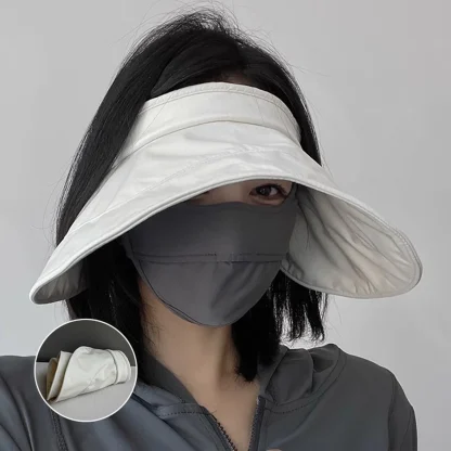 Ultra Wide Brim Visor with Solid Color - Image 3