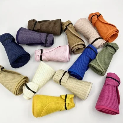 Portable Wide Brim Visor with Bow Back Decor - Image 2