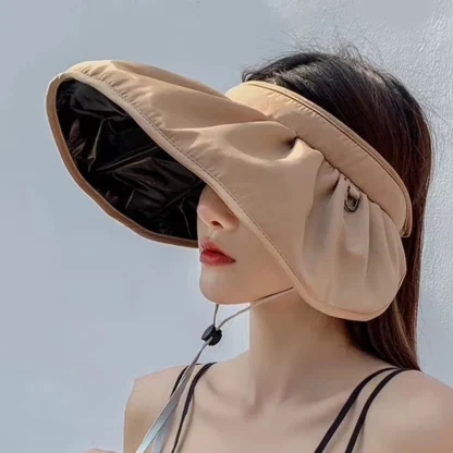 Pleated Wide Brim Visor for Sun Protection - Image 3