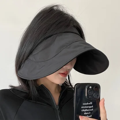 Ultra Wide Brim Visor with Solid Color - Image 2