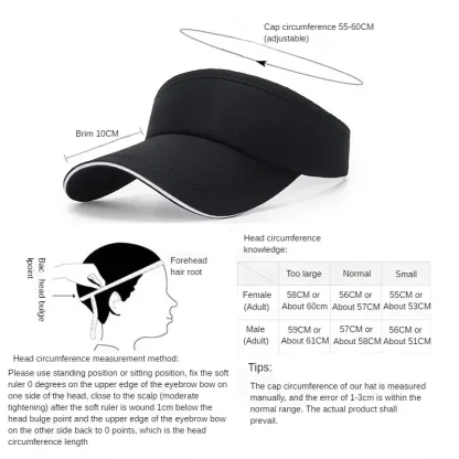 Classic Sports Visor with Adjustable Design - Image 3
