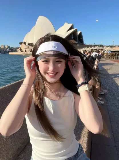 Sport Visor with Shiny Iridescent Brim - Image 9