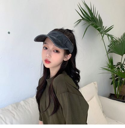 Casual Washed Denim Empty Top Hat - Image 8