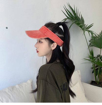 Casual Washed Denim Empty Top Hat - Image 11