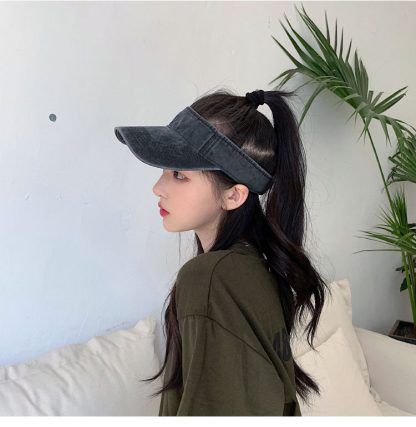 Casual Washed Denim Empty Top Hat - Image 9