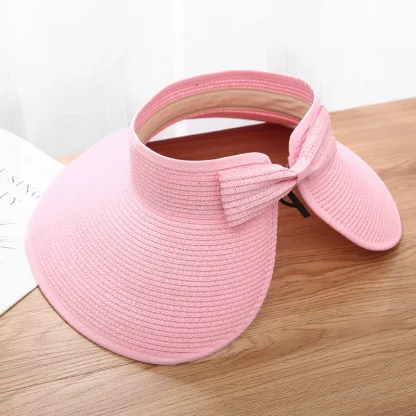 Wide Foldable Empty Top Straw Hats - Image 10