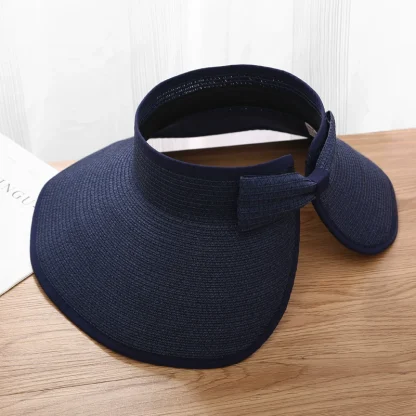 Wide Foldable Empty Top Straw Hats - Image 11