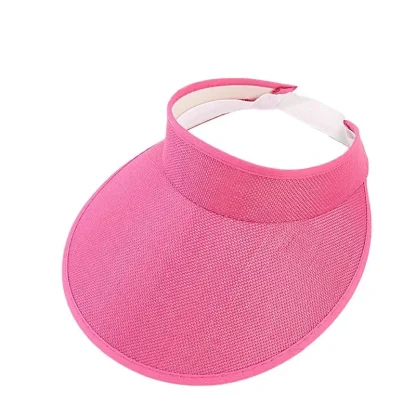 Plain Color Casual Sun Visor with Adjustable - Image 5