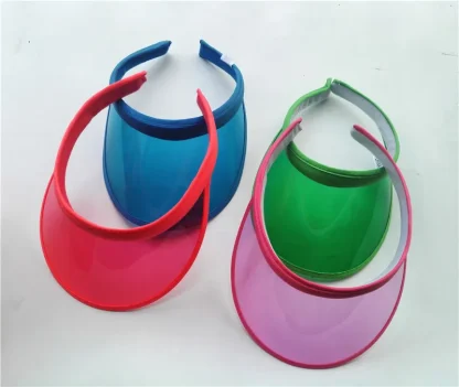 Transparent Brim Colored Sun Visor - Image 4