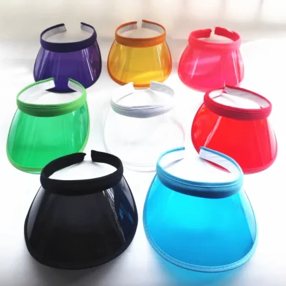 Transparent Brim Colored Sun Visor - Image 2