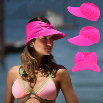 Women's Sun Visor with Pleated Design - Image 6