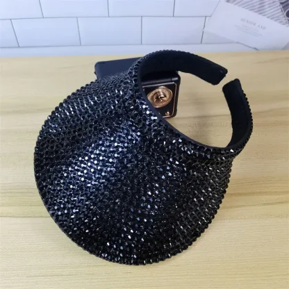 Luxury Sun Visor with Rhinestone-like Decor - Image 10