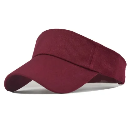 Casual Adjustable Solid Color Sun Visor - Image 11