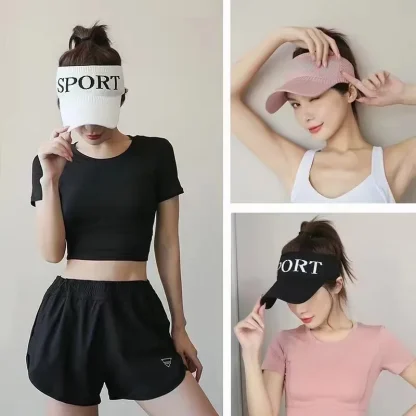 Sporty Sun Visor with Elastic Design - Image 7