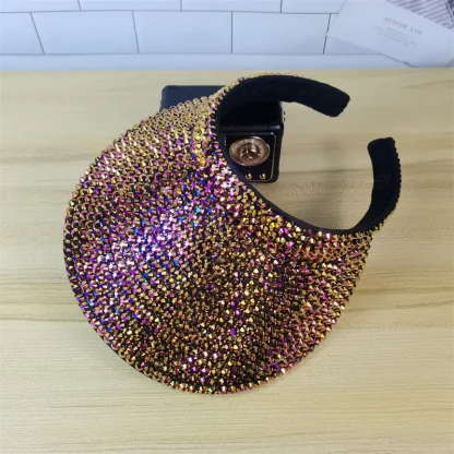 Luxury Sun Visor with Rhinestone-like Decor - Image 9