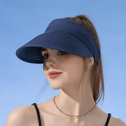 Chic Wide Brim Hat with Open Top Design - Image 3