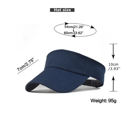 Casual Adjustable Solid Color Sun Visor - Image 7