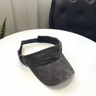 Casual Washed Denim Empty Top Hat