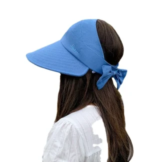Empty Top Sun Hat with Bow Decor