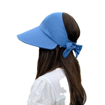 Empty Top Sun Hat with Bow Decor