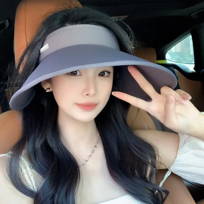 Ultra Wide Brim Sun Visor for Women - Image 3