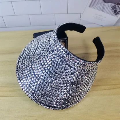 Luxury Sun Visor with Rhinestone-like Decor - Image 11
