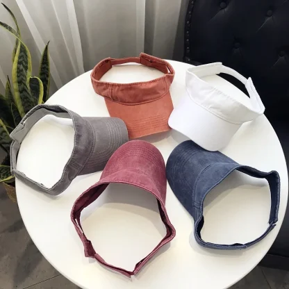 Casual Washed Denim Empty Top Hat - Image 3
