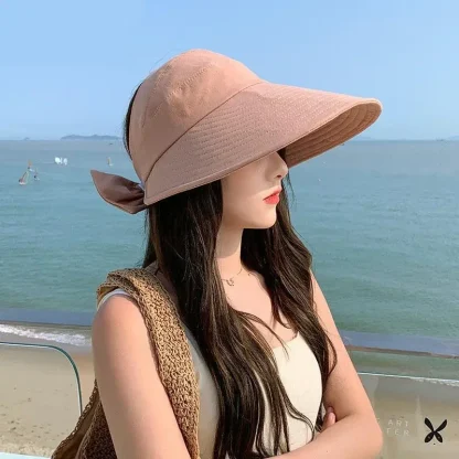 Empty Top Sun Hat with Bow Decor - Image 3
