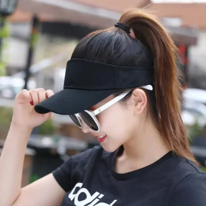 Sun Protection Open Top Hat with Adjustable - Image 2