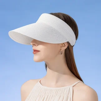 Chic Wide Brim Hat with Open Top Design