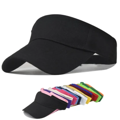 Casual Adjustable Solid Color Sun Visor - Image 2